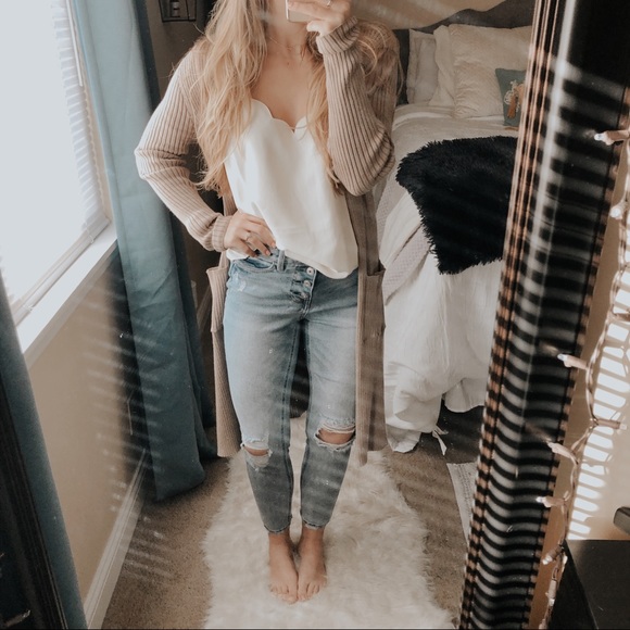 J. Crew Tops - NWT J. Crew Cream Scalloped Tank Top